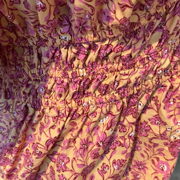 Old baby bloom sleeves Floral Pink Peplum Top - Picture 4 of 8